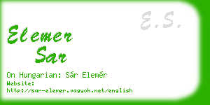 elemer sar business card