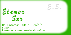 elemer sar business card